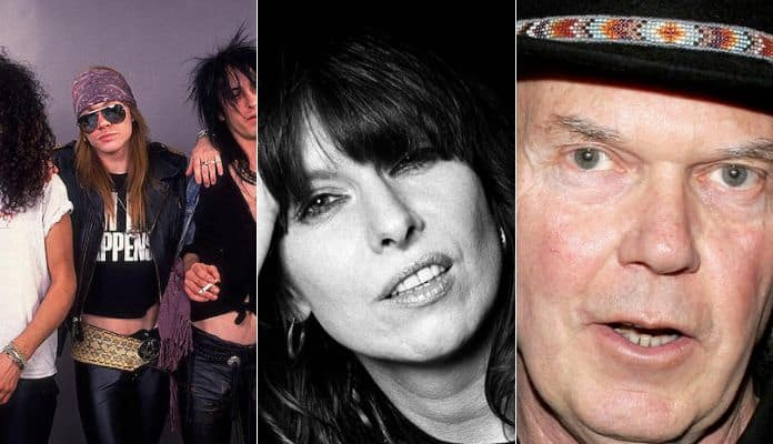 Guns N' Roses, Chrissie Hynde, Neil Young e mais baladas românticas do Rock