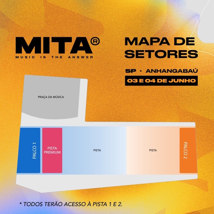 Mapa de setores do MITA Festival 2023 em São Paulo, Anhangabaú