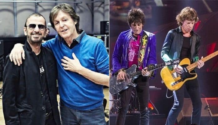 Paul McCartney e Ringo Starr estariam gravando com os Rolling Stones