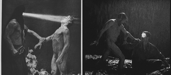 O Farol, de Robert Eggers (2020) / Hipnose, de Sasha Schneider (1904)