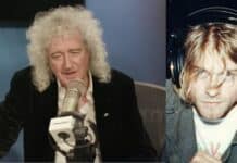 Brian May, guitarrista do Queen, e Kurt Cobain
