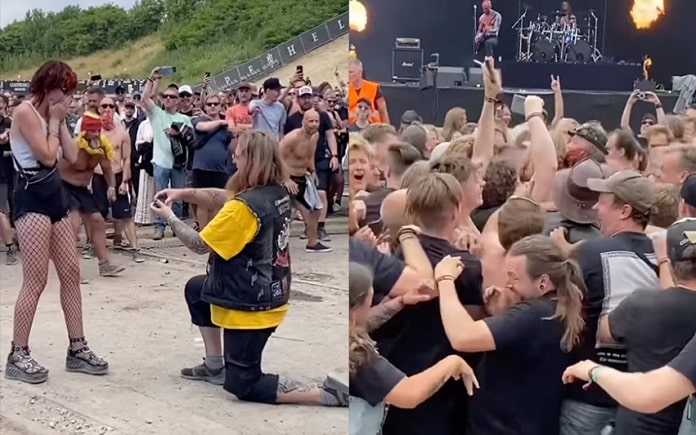 Casal fica noivo durante mosh pit em show de death metal na Dinamarca