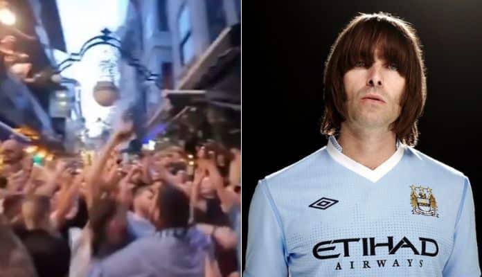 Torcida do Manchester City canta Oasis em Istambul
