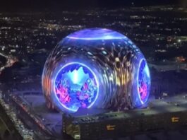 Surreal: casa de shows Sphere inaugura luzes nos EUA e vídeos impressionam
