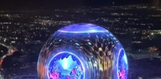 Surreal: casa de shows Sphere inaugura luzes nos EUA e vídeos impressionam