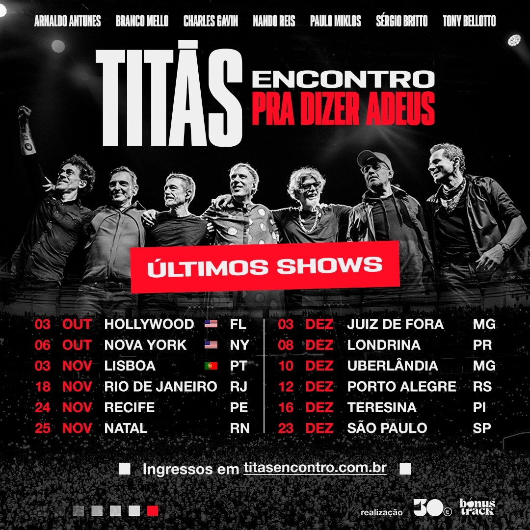 Últimos shows da turnê Titãs Encontro