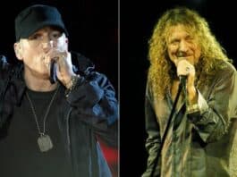 Eminem e Robert Plant, do Led Zeppelin