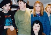 Kurt Cobain ao lado de integrantes do Melvins