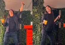 Dave Grohl (Foo Fighters) solta a cintura ao ouvir "I Will Survive" em festival