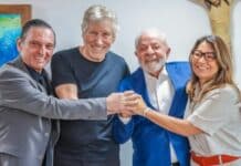 Cinco anos após visita negada na prisão, Roger Waters se encontra com o presidente Lula