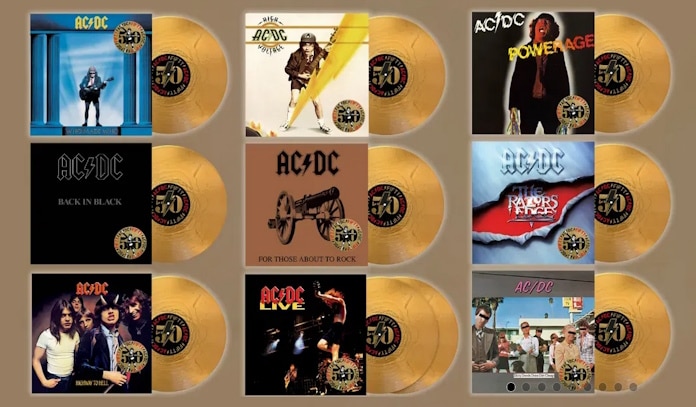 AC/DC relançará discografia em discos de vinil dourados