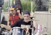 Novo baterista do Sepultura, Greyson Nekrutman toca na Avenida Paulista