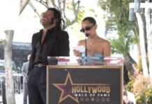 Filha de Lenny Kravitz zoa o pai em cerimônia da Calçada da Fama de Hollywood
