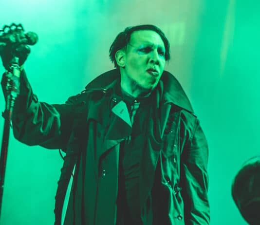 Marilyn Manson fazendo careta na Eslovênia, 2018
