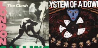 Discos de vinil de The Clash e SOAD