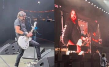 Dave Grohl faz pegadinha com fãs ao “tocar” solo do Van Halen em show do Foo Fighters